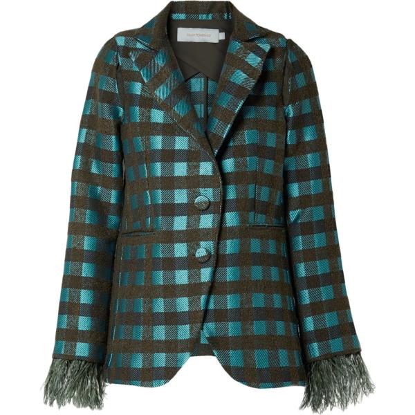 blazer Silvia Tcherassi nero a quadri