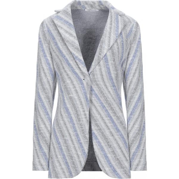 blazer Biancoghiaccio grigio a righe