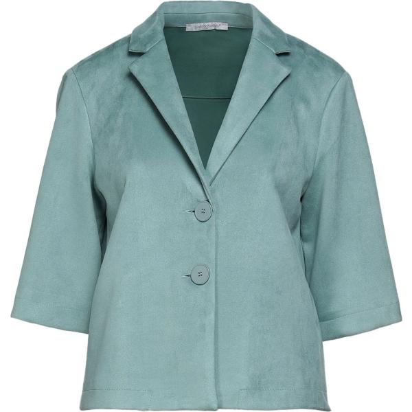 blazer Biancoghiaccio verde tinta unita