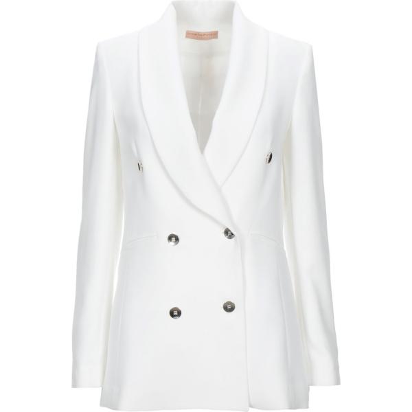 blazer Paola Prata bianco tinta unita