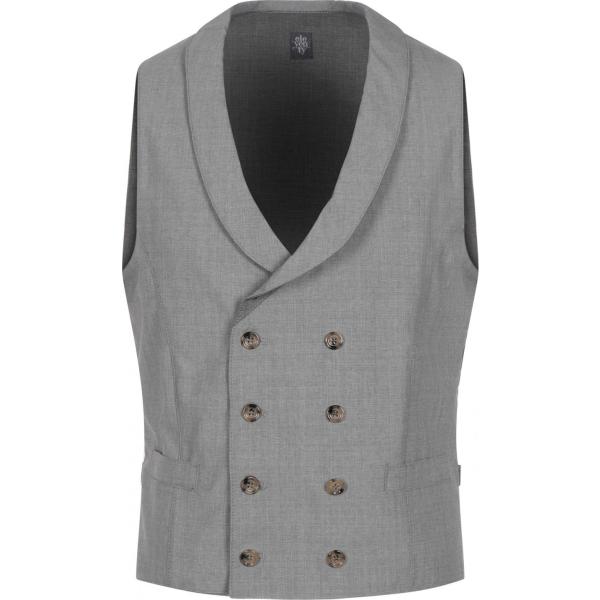 gilet Eleventy grigio tinta unita