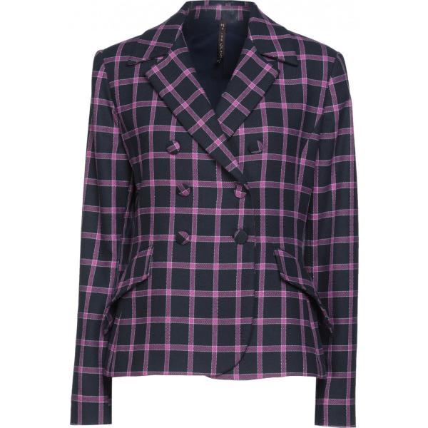 blazer Manila Grace blu a quadri