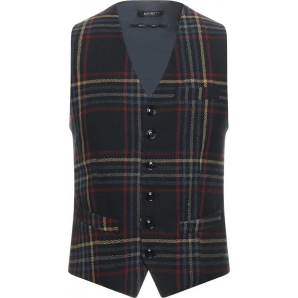 gilet Exibit nero scozzese