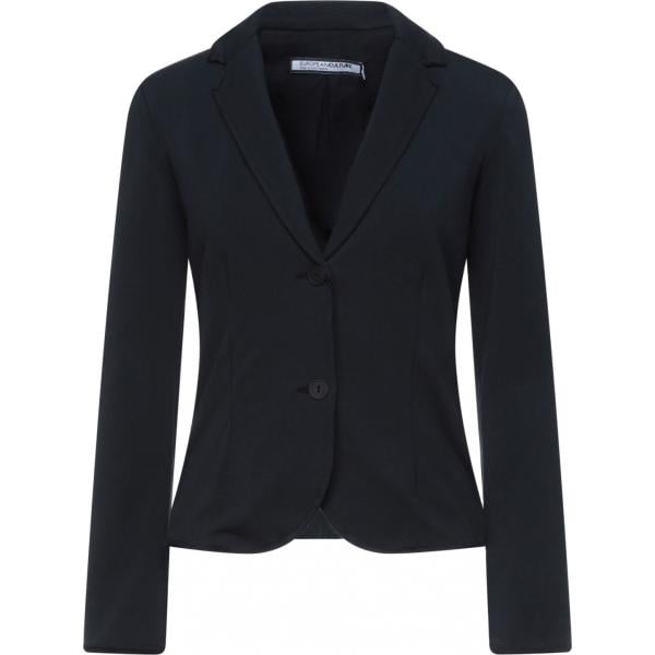 blazer European Culture nero tinta unita