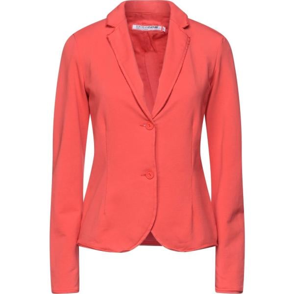 blazer European Culture arancione tinta unita