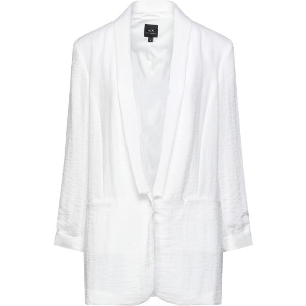 blazer Armani Exchange bianco tinta unita