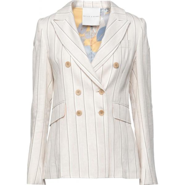 blazer Skills & Genes bianco a righe