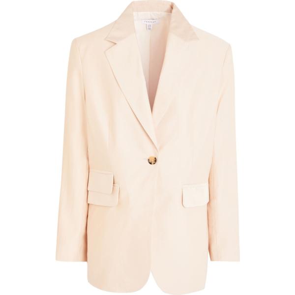 blazer Topshop bianco tinta unita