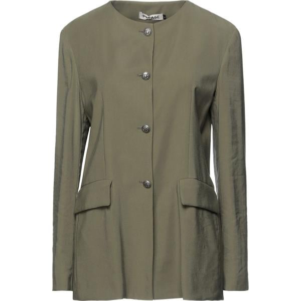 blazer Please verde tinta unita