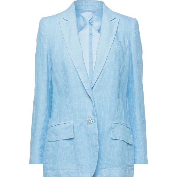 blazer 120% Lino blu a righe