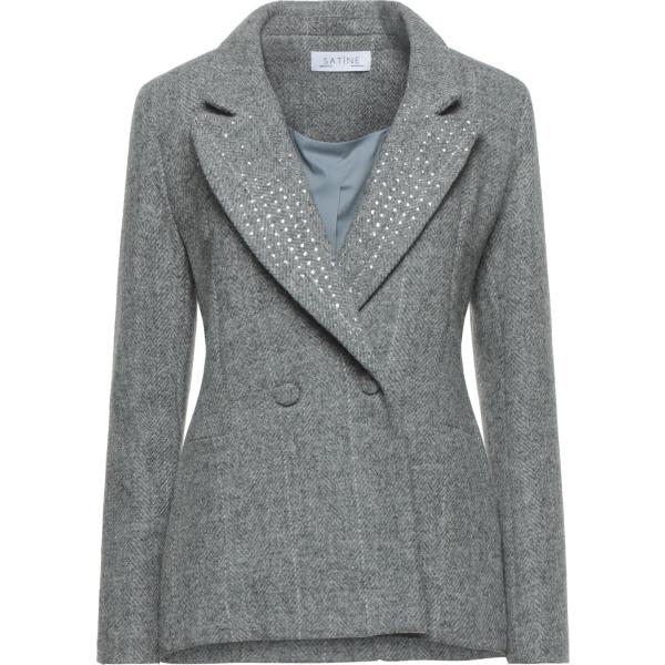 blazer Satìne grigio tinta unita