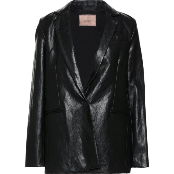 blazer Twinset nero tinta unita