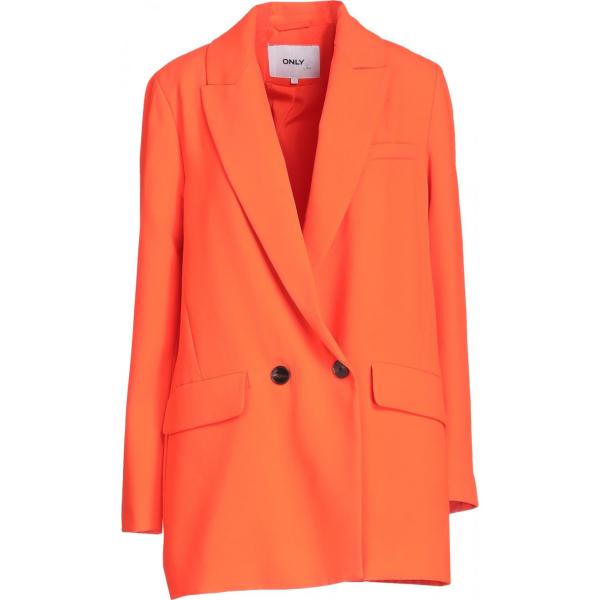 blazer Only arancione tinta unita