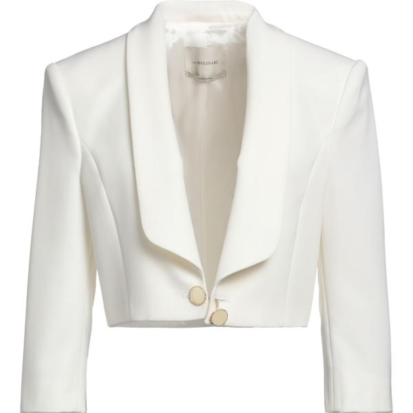 blazer Anna Molinari bianco tinta unita