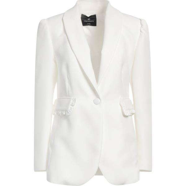blazer Cristinaeffe bianco tinta unita
