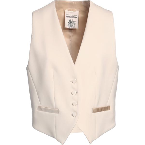 gilet Semicouture marrone tinta unita