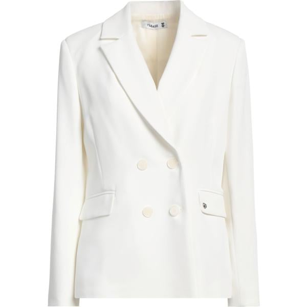 blazer Please bianco tinta unita