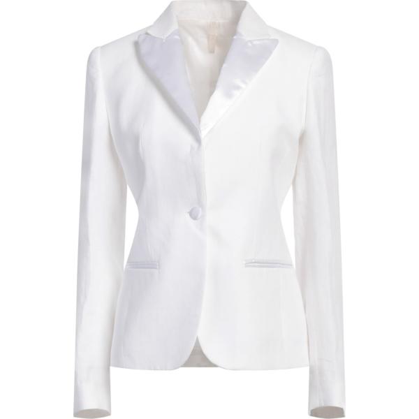 blazer 120% Lino bianco tinta unita