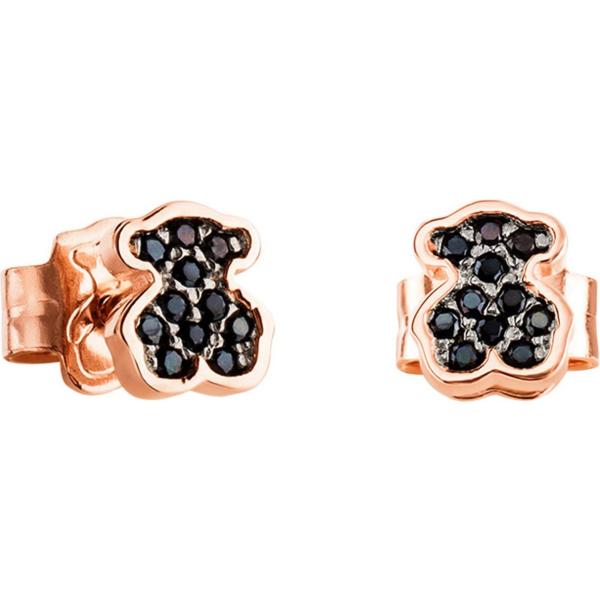 Orecchini con strass e farfallina argento e oro Tous