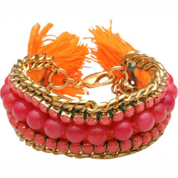 Bracciale con strass e perline con gancetto Ettika