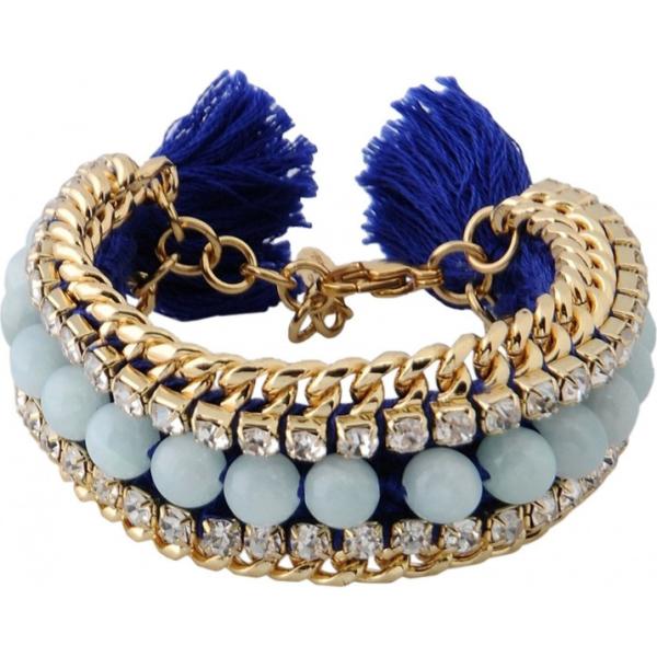 Bracciale con strass e perline con gancetto Ettika