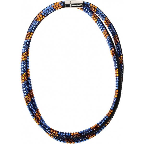 Collana con strass effetto scamosciato a calamita Dsquared2