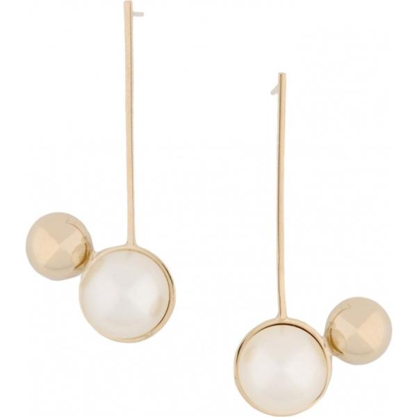 Orecchini con perle e farfallina in ottone Maison Margiela