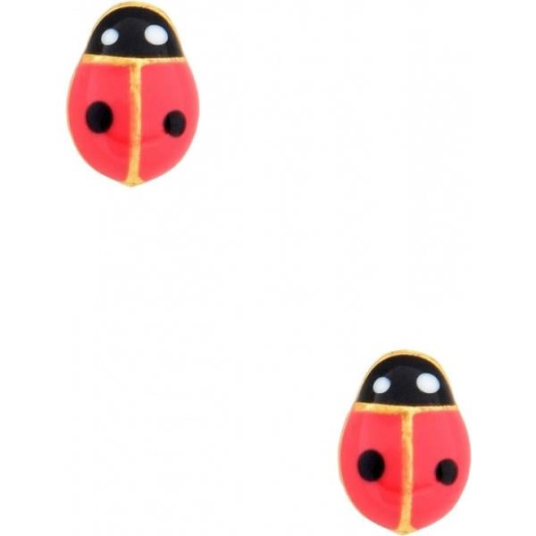 Orecchini con perle e farfallina in ottone oro La Hormiga