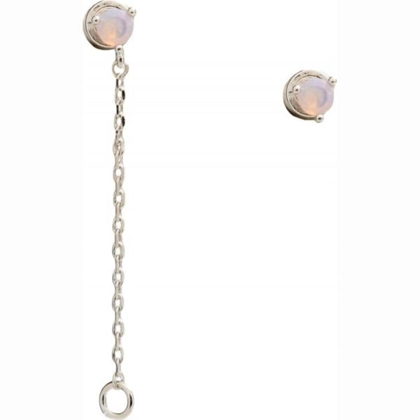 Orecchini con strass e farfallina in placcato rodio Astrid & Miyu