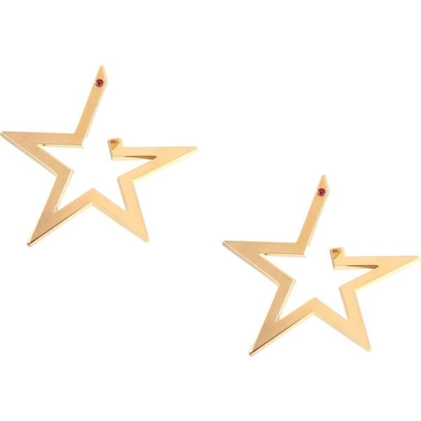 Orecchini con strass e farfallina in ottone oro Melissa Kandiyoti