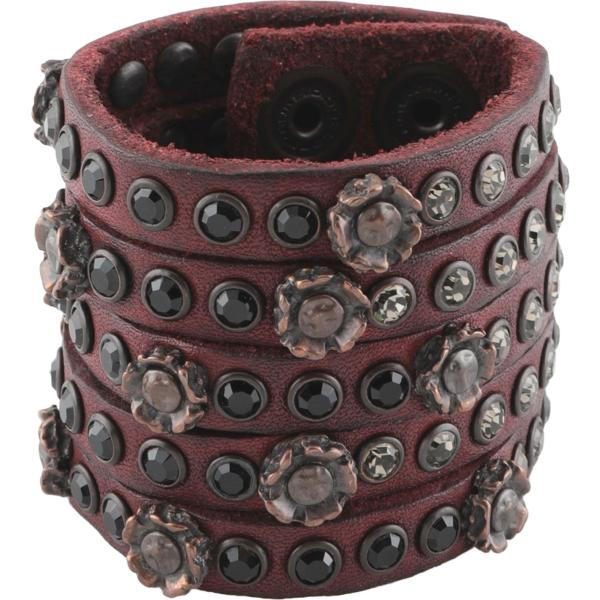 Bracciale con strass in pelle Campomaggi