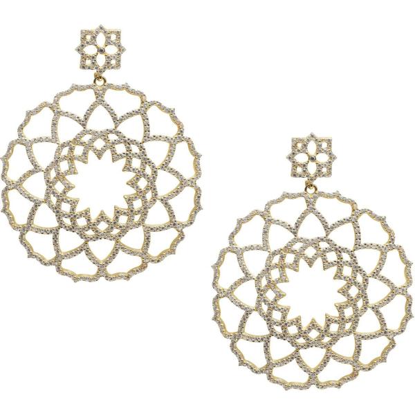 Orecchini con strass e farfallina oro e argento Sphera Milano