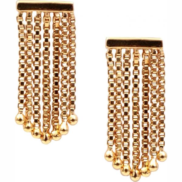 Orecchini con farfallina argento e oro Maanesten