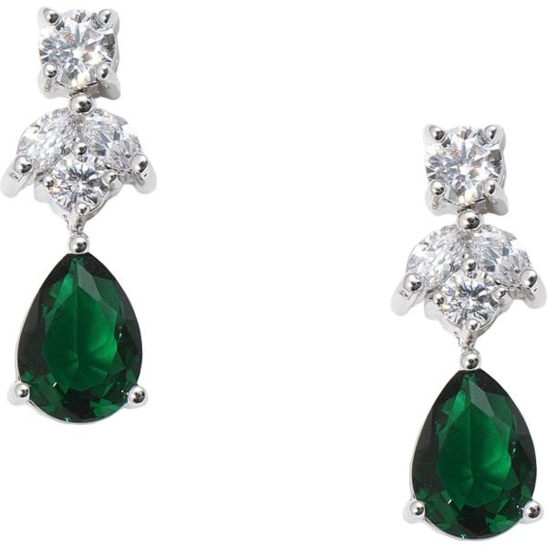 Orecchini con farfallina in placcato rodio CZ by KENNETH JAY LANE