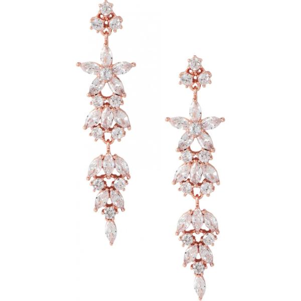 Orecchini con farfallina in oro rosa CZ by KENNETH JAY LANE