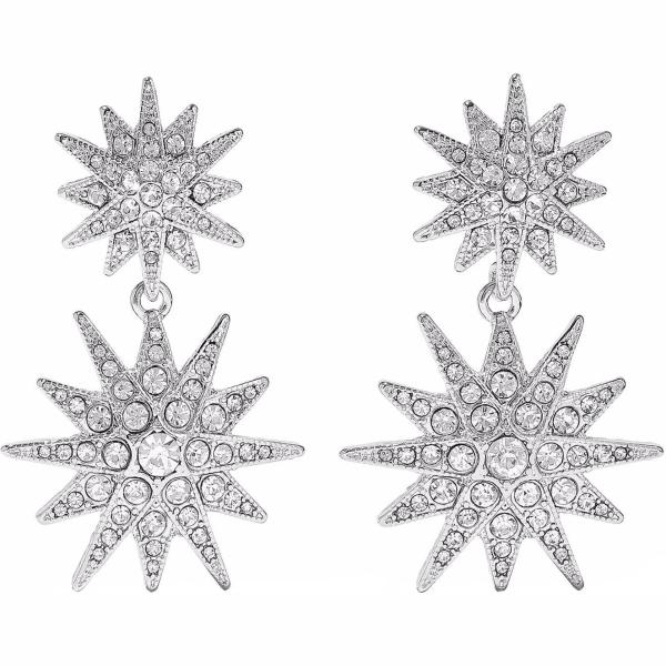 Orecchini con strass e farfallina Kenneth Jay Lane grigio