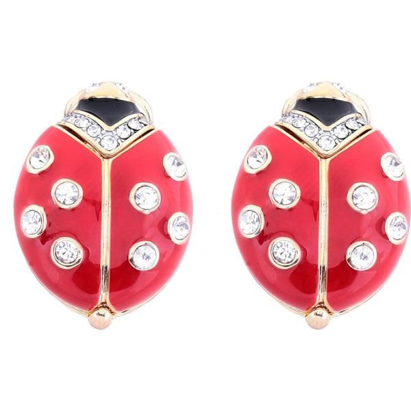 Orecchini con strass a clip oro e argento Kenneth Jay Lane grigio