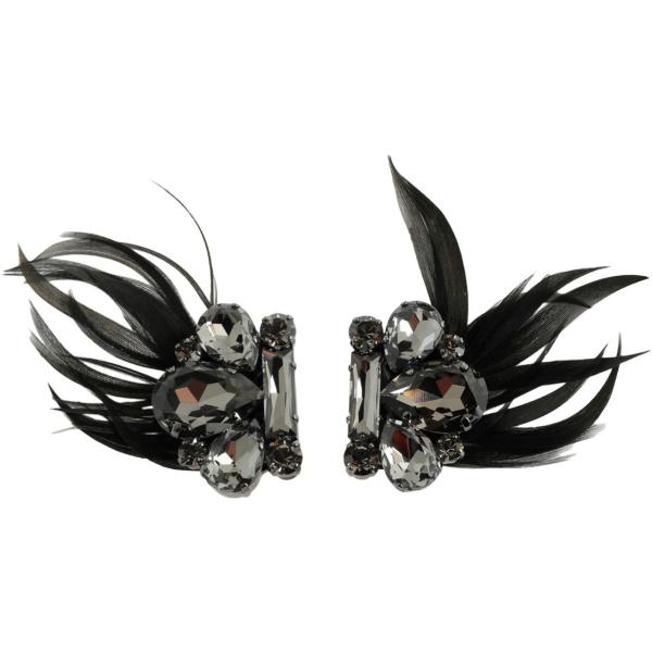 Orecchini con strass a clip in ottone Patrizia Pepe