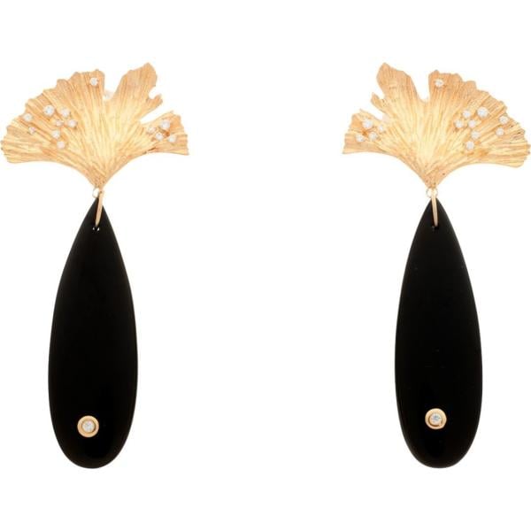 Orecchini con strass e farfallina argento e oro Apples & Figs