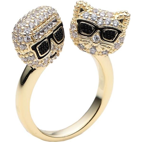 anelli Karl Lagerfeld marrone