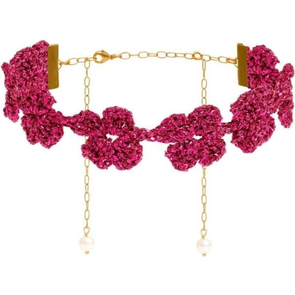 collane Lavani Jewels rosso a fiori