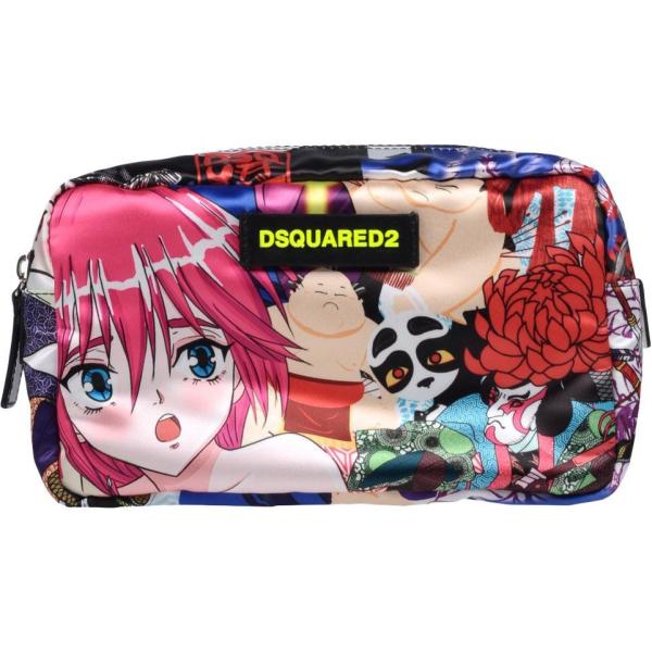 Beauty case fantasia con zip interno foderato in raso con tasca interna Dsquared2