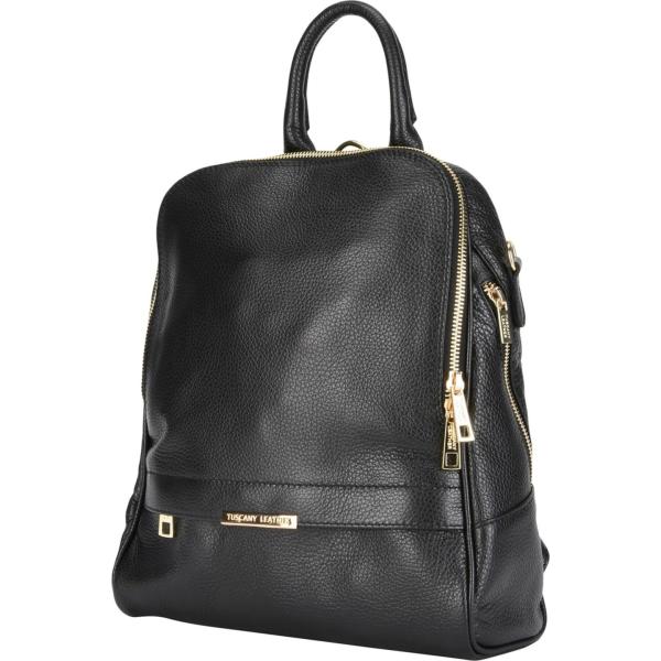 zaini Tuscany Leather grigio tinta unita