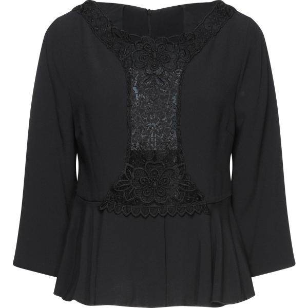 bluse Manila Grace nero tinta unita