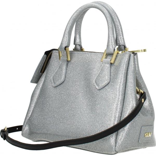 Borsa a mano con bottoni argento Gum By Gianni Chiarini grigio