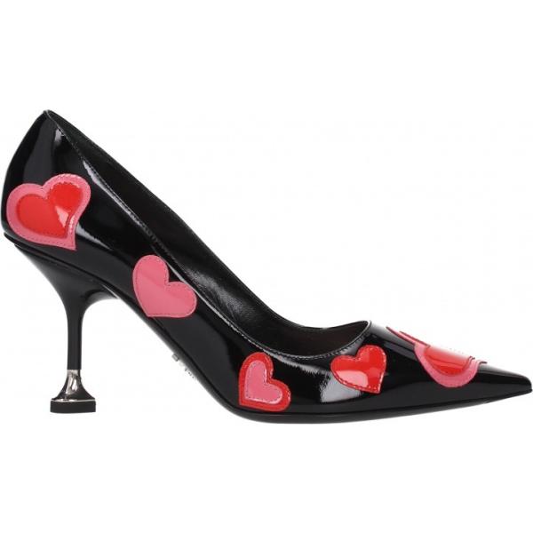 Décolleté con stampa effetto vernice nero Prada nero con stampe