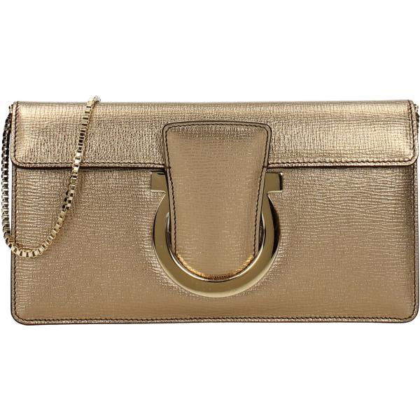 Pochette con manico oro Salvatore Ferragamo giallo