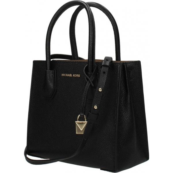 Borsa a mano con logo frontale nero Michael Kors nero