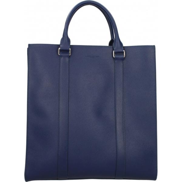 Borsa a mano con logo frontale blu Lancaster blu
