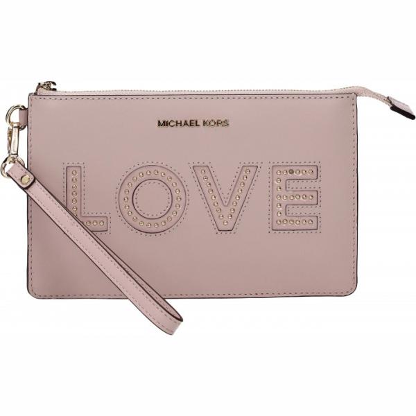 Pochette con manico e borchie rosa Michael Kors rosa